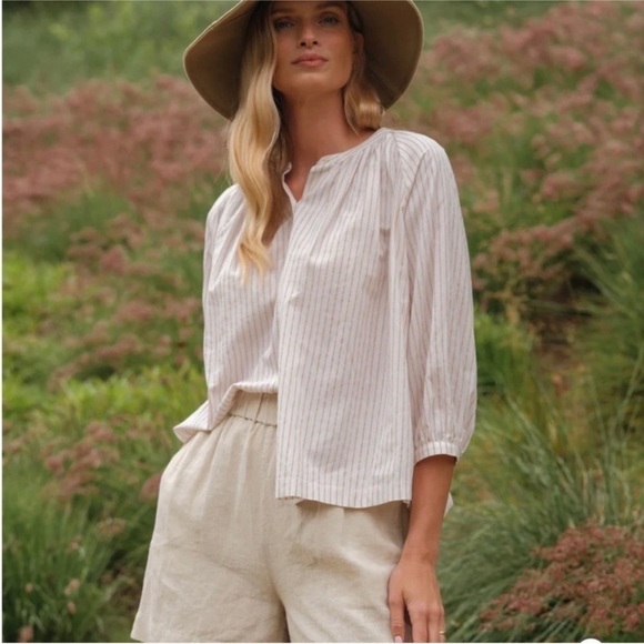 NWOT JENNI KAYNE
Willow Blouse in Putty Stripe L - Picture 6 of 10